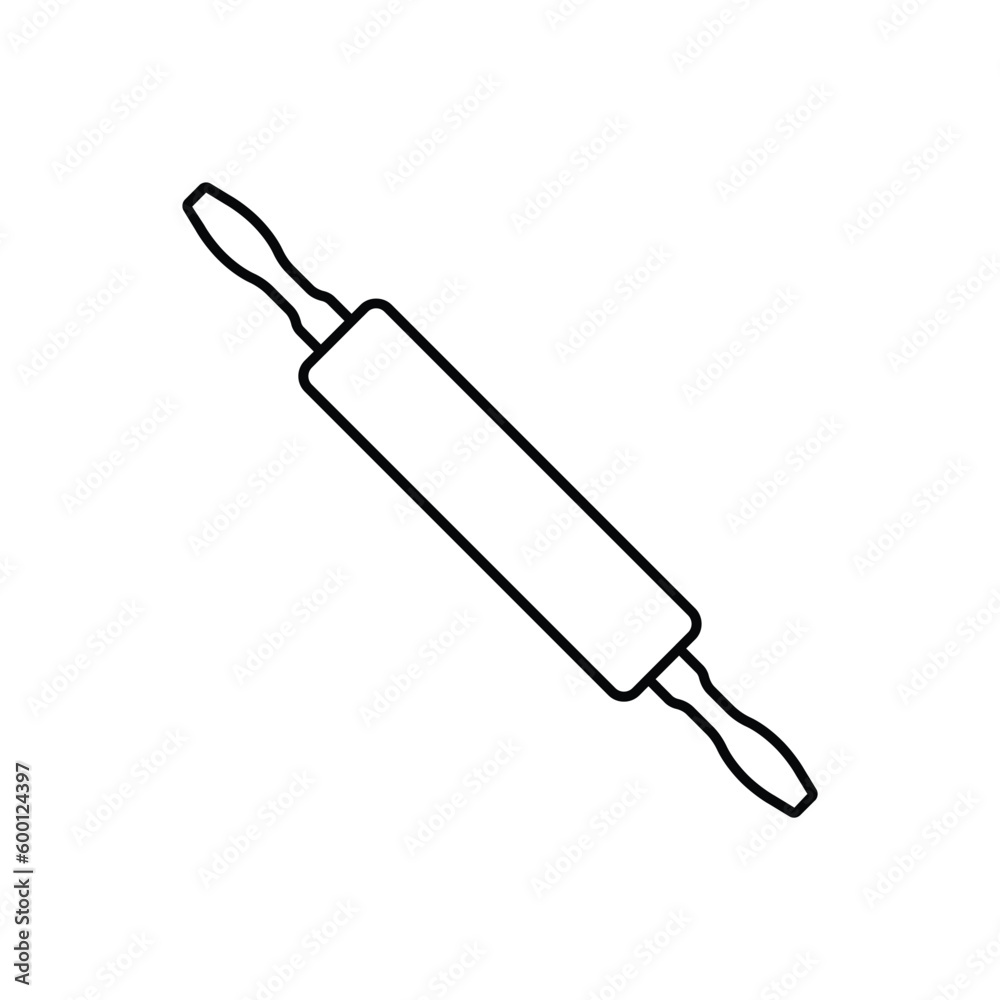 Rolling pin line icon. Vector illustration Rolling pin line icon. Vector illustration