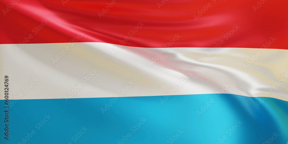 Naklejka premium 3d flag of the Duchy of luxembourg