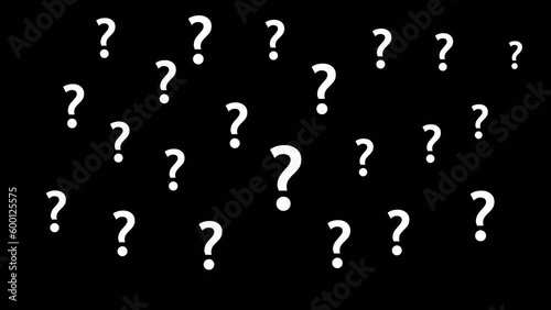 pop up question marks animation with alpha channel. Question marks animation with transparent background