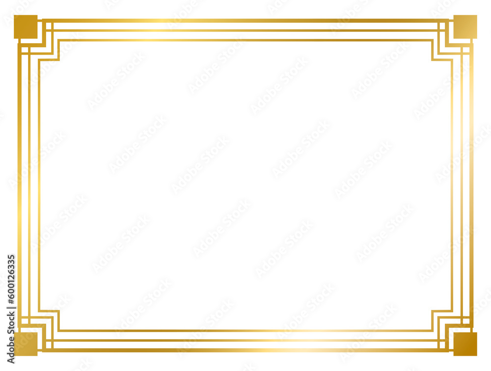 Decorative Art Deco frames collection vintage frame png transparent