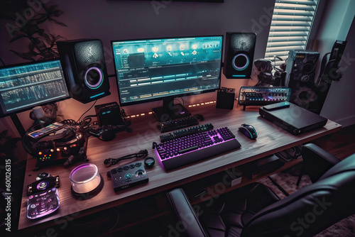 Streamer gamer desktop setu...