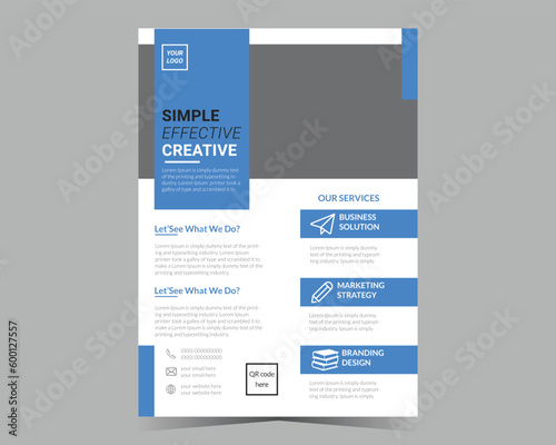 Corporate business flyer design and vector template