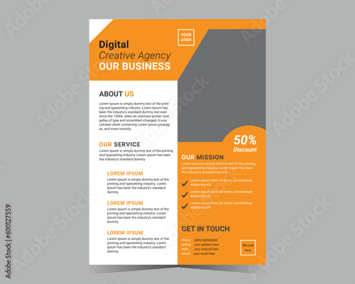 Corporate business flyer design and vector template