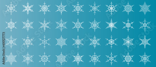 snowflakes thin line icon set such as pack of simple snowflake, snowflake, snowflake, icons for report, presentation, diagram, web design