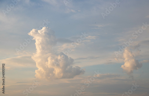 fluffy clouds in the sky