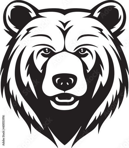 Bear head logo vector illustration, SVG