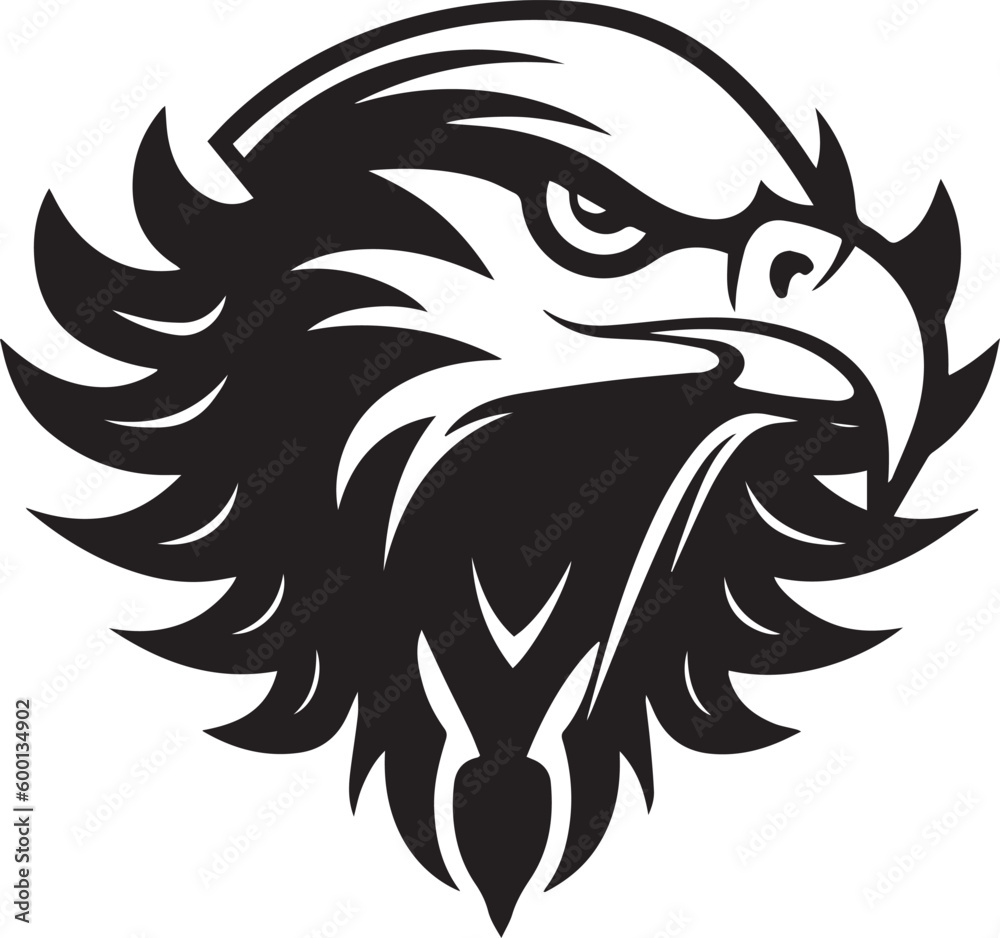 Obraz premium Eagle head logo icon, Eagle face vector Illustration, on a isolated background, SVG 