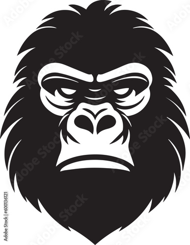 Gorilla head logo icon, gorilla face vector Illustration, on a isolated background, SVG