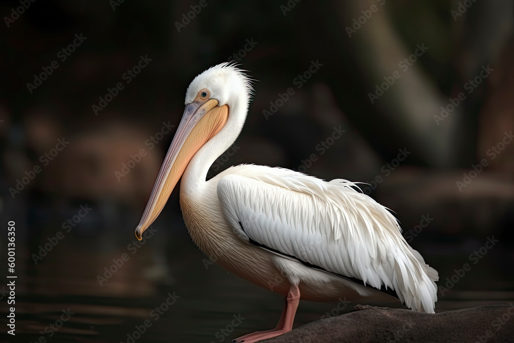 Pelican (Pelecanus onocrotalus) in natural habitat Pelican (Pelecanus onocrotalus) in natural habitat