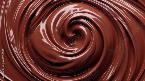 A delicious swirl of chocolat, Generative AI