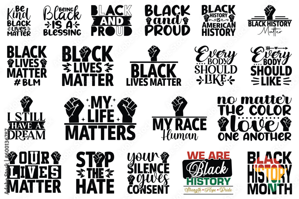 Black Women SVG And Tshirt Design Bundle, Black Women SVG Quotes