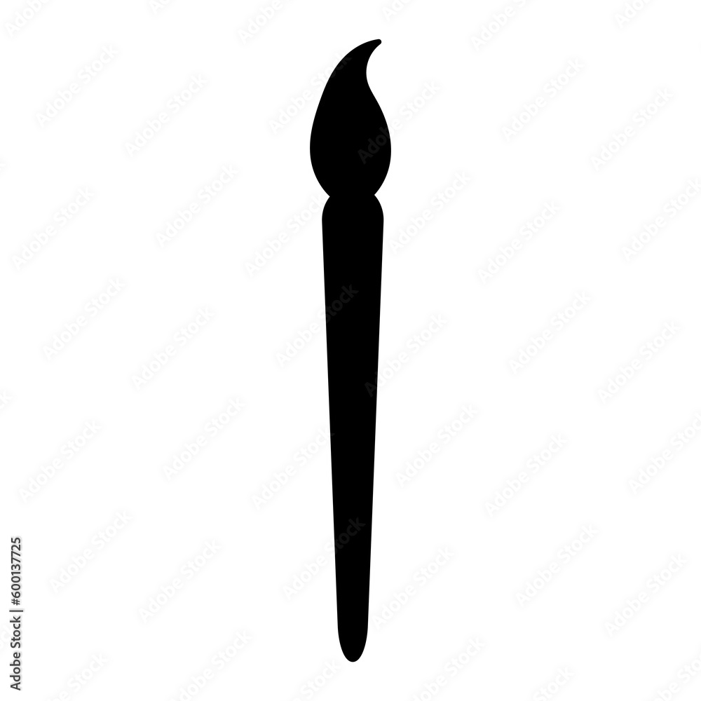 Flat art tool brush instrument, artist web design graphic vector illustration Flat art tool brush instrument, artist web design graphic vector illustration