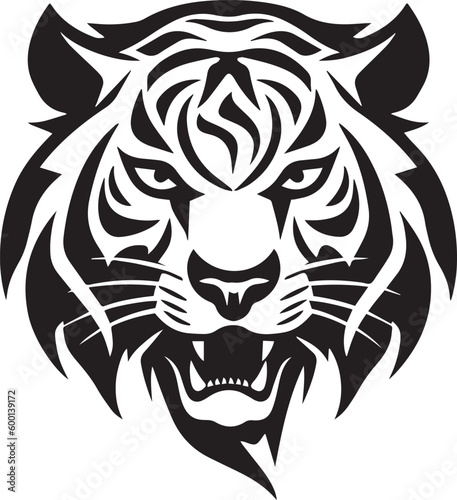 Tiger head logo icon, tiger  face vector Illustration, on a isolated background, SVG	