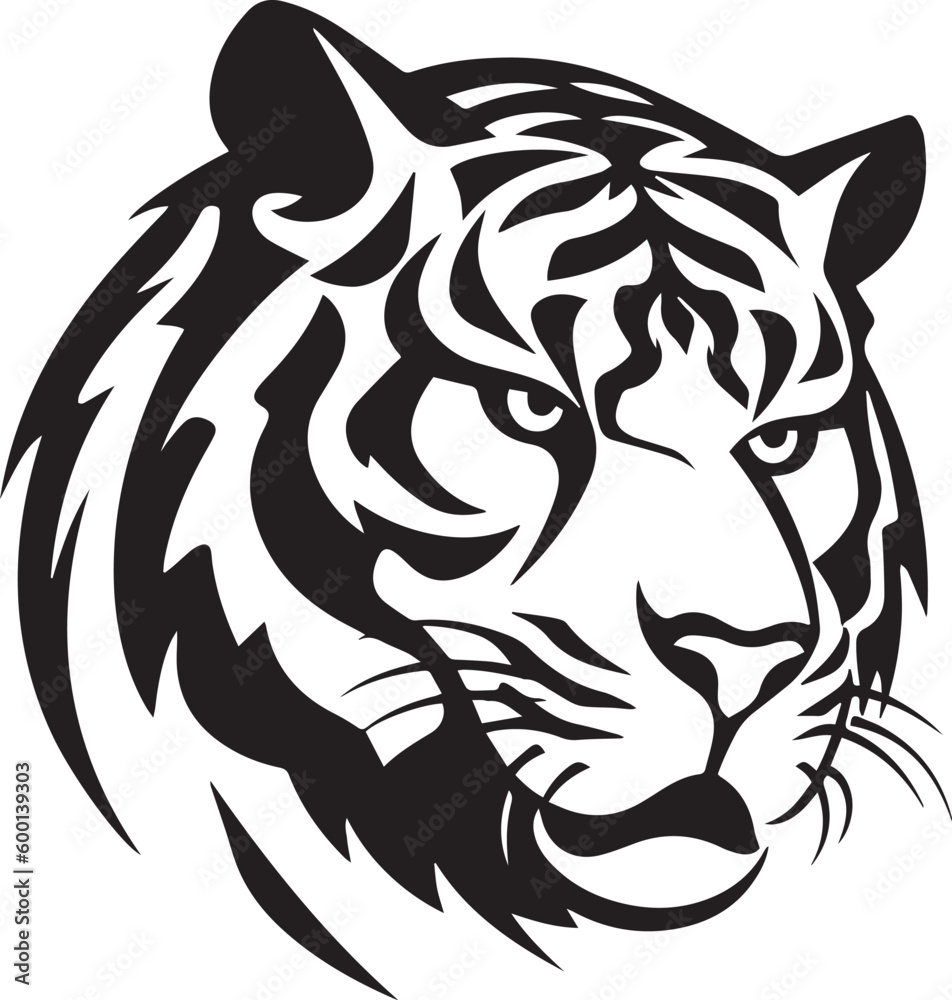 Tiger head logo icon, tiger face vector Illustration, on a isolated background, SVG Tiger head logo icon, tiger face vector Illustration, on a isolated background, SVG