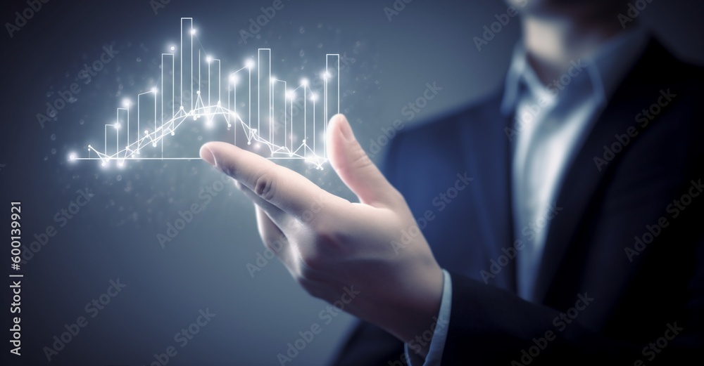 graph cyberspace hand chart analysis technology business virtual network concept. Generative AI. graph cyberspace hand chart analysis technology business virtual network concept. Generative AI.