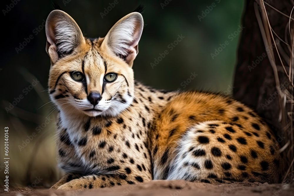 Serval, also known as Tierboskat or Leptailurus serval, is a wild cat that exists in Africa
