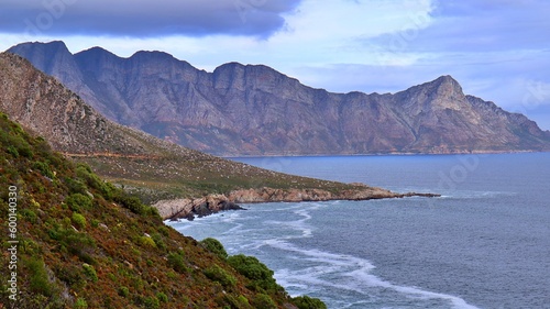 beautiful beach in the edge of a mountain. Koeel Beach Gordon's Bay. South Africa 