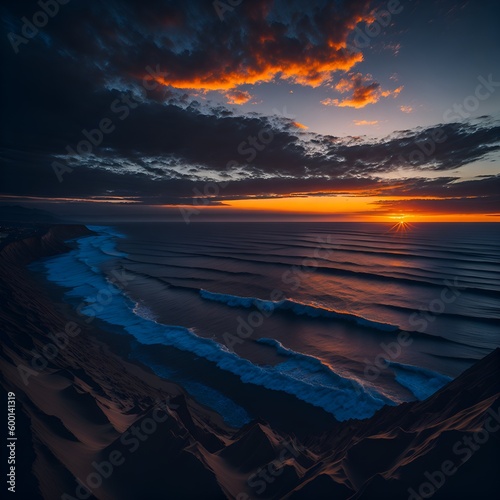sunset over the ocean © Onvto