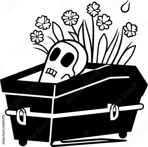 Funeral - High Quality Vector Logo - Vector illustration ideal for T-shirt graphic