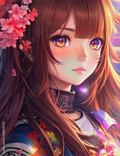 The most cutest Waifu   Cute Anime Girl   Gorgeous anime girl portrait   Generated by ai Generative