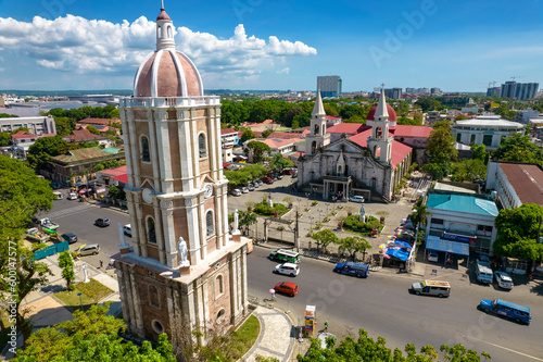 Iloilo City, Philippines - Aerial of Jaro Metropolitan Cathedral, and its famous belfry. Also known as National Shrine of Nuestra Señora de La Candelaria.