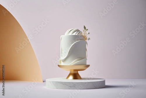 High Fashion Wedding Cake. AI Generative