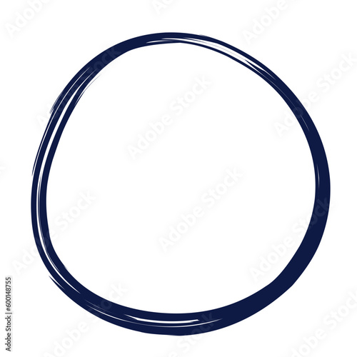 Hand drawn round shape. Vector circular frames