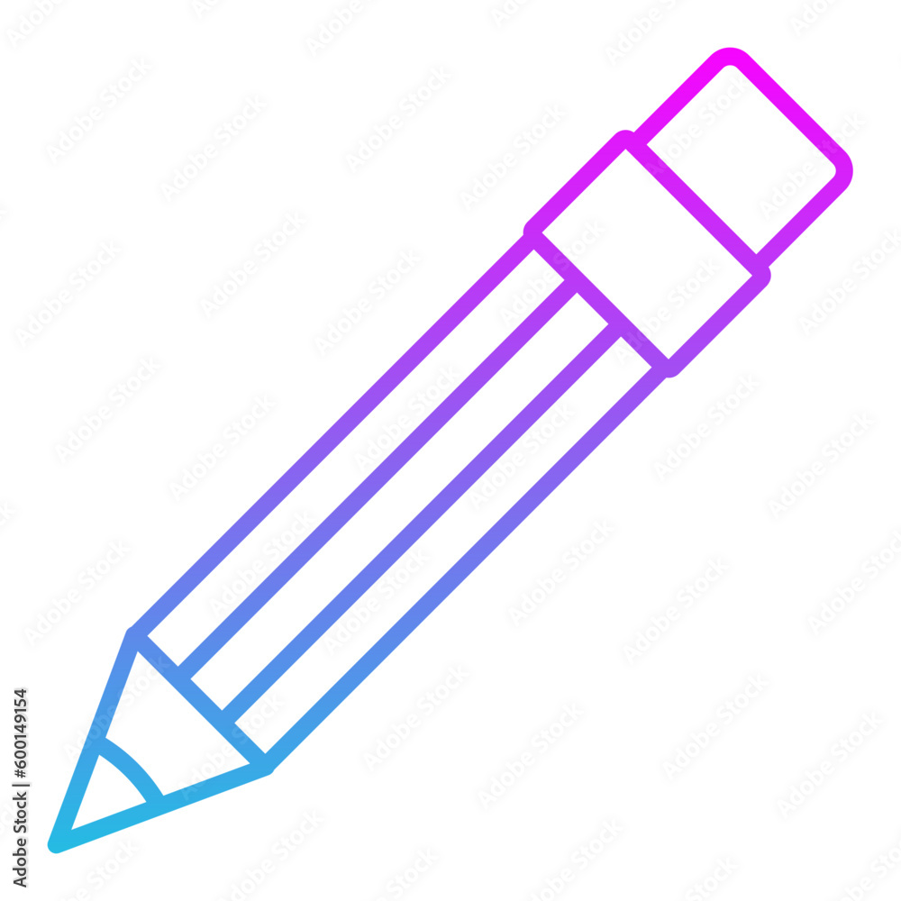 Pencil Line Gradient Icon