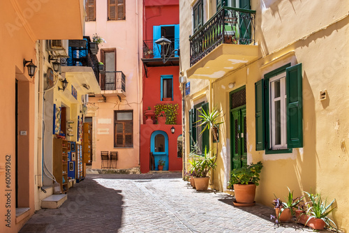 Street in the old town of Chania, Crete, Greece © Jim