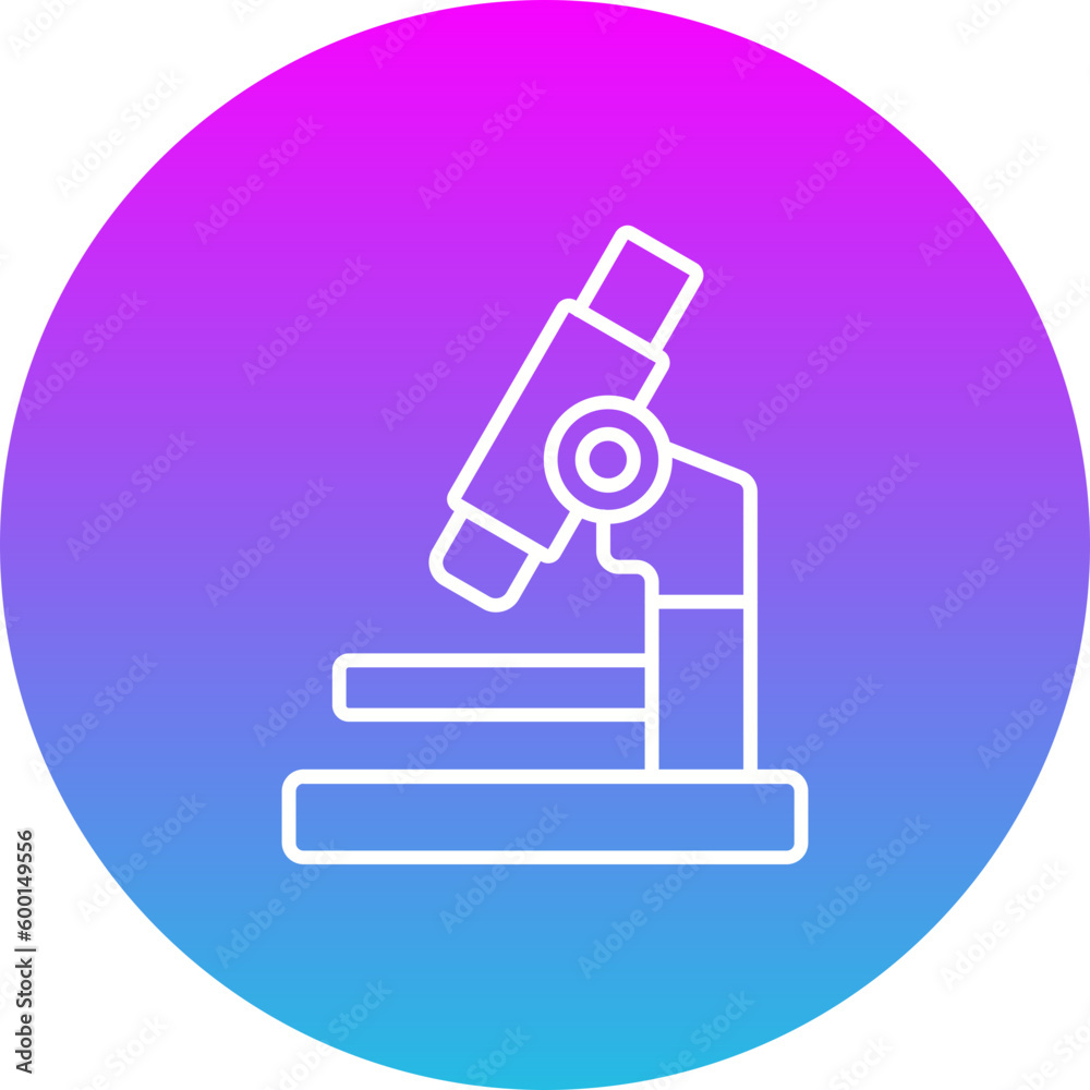 Microscope Gradient Circle Line Inverted Icon Microscope Gradient Circle Line Inverted Icon