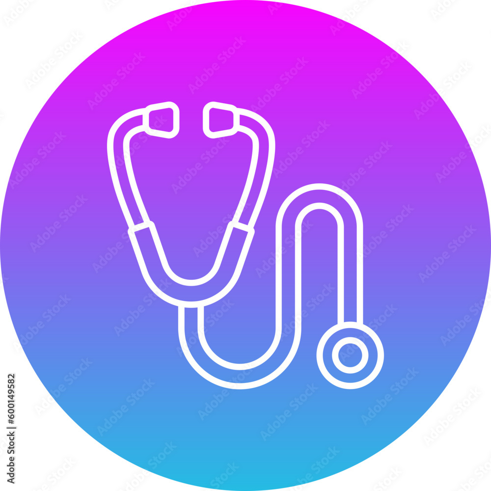 Phonendoscope Gradient Circle Line Inverted Icon Phonendoscope Gradient Circle Line Inverted Icon