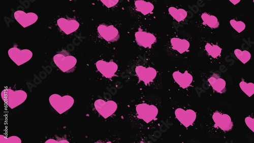 Hearts Ink Splatter.
