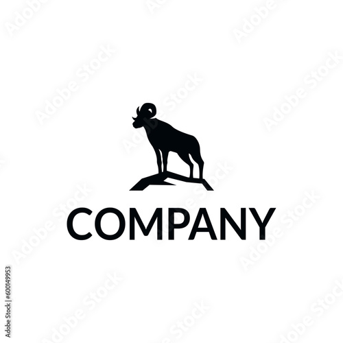 sheep ram logo icon vector illustration