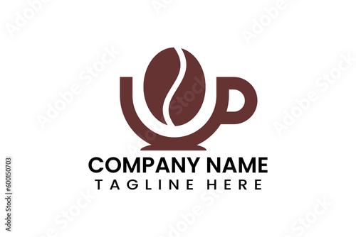 Flat coffee cup logo icon template vector design illustration