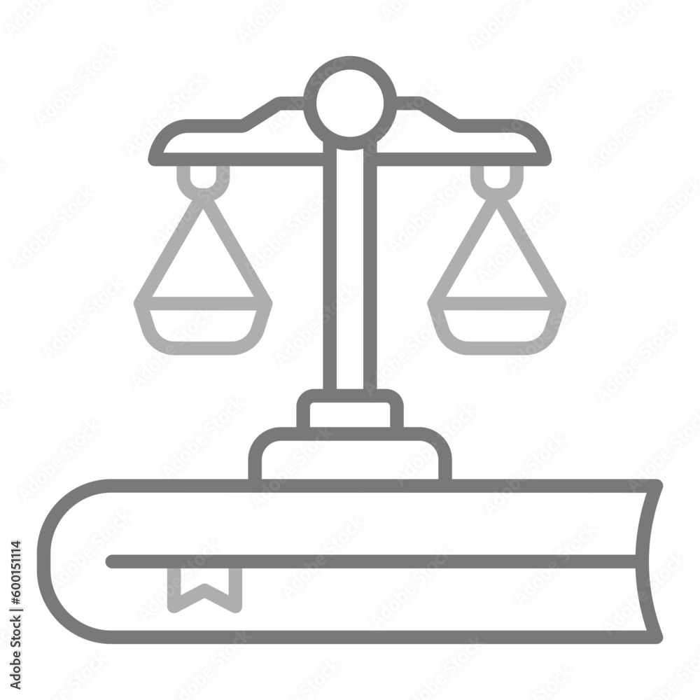 Law Greyscale Line Icon Law Greyscale Line Icon