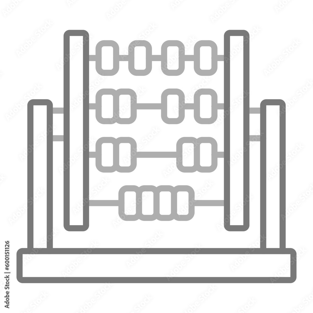 Abacus Greyscale Line Icon