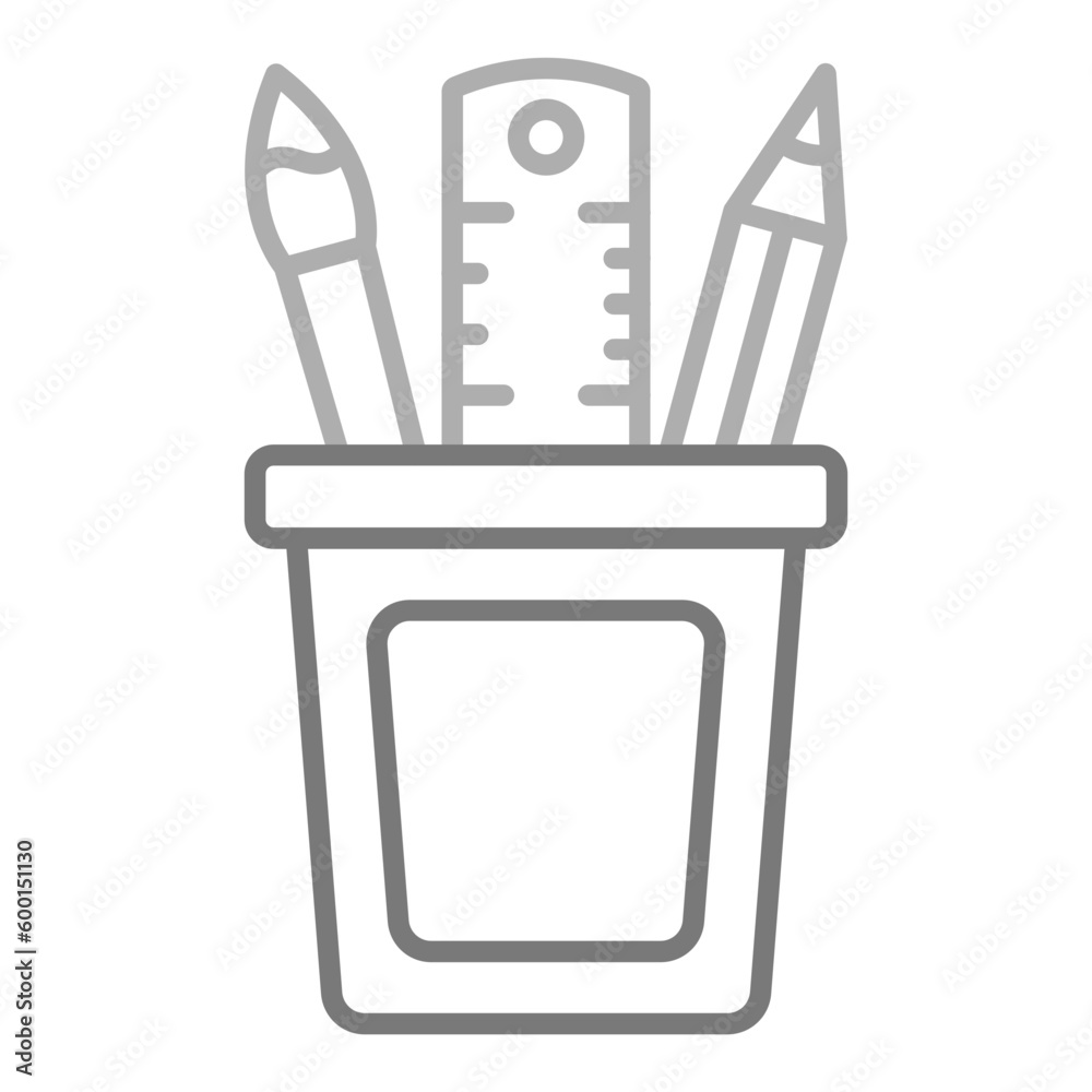 Stationery Greyscale Line Icon