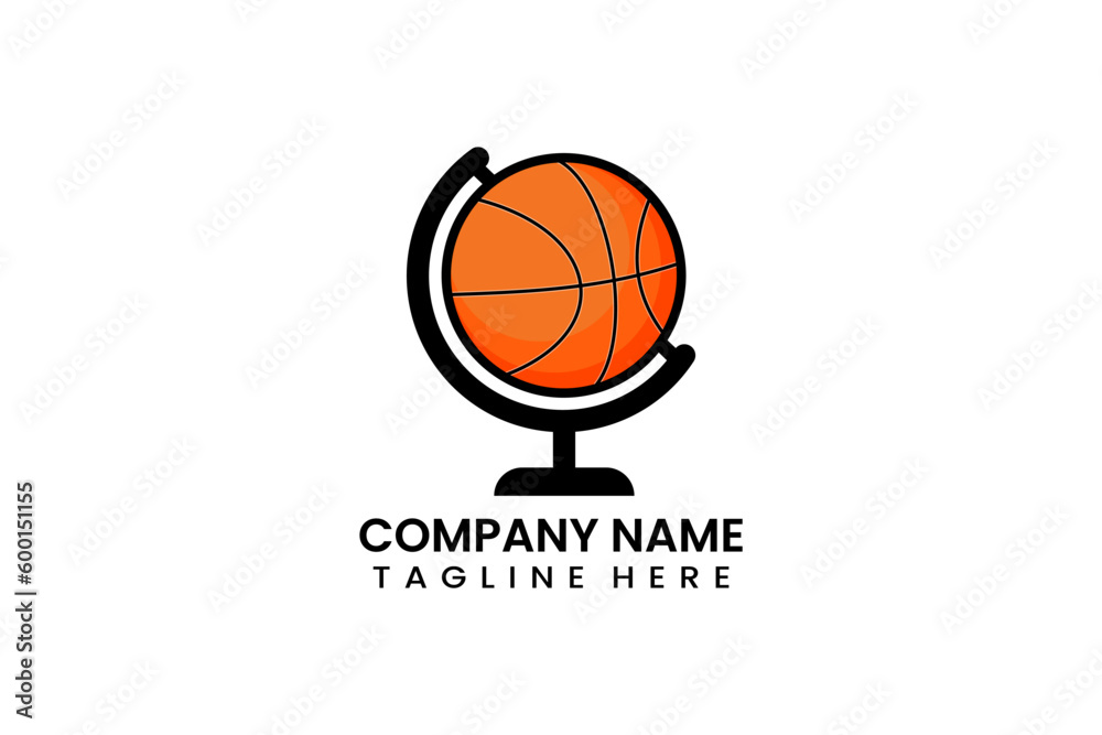 Flat globe travel sport logo icon template vector design illustration Flat globe travel sport logo icon template vector design illustration