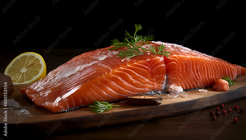 Dive into the deliciousness of our fresh raw salmon steak - a mouth-watering treat for seafood lovers everywhere!