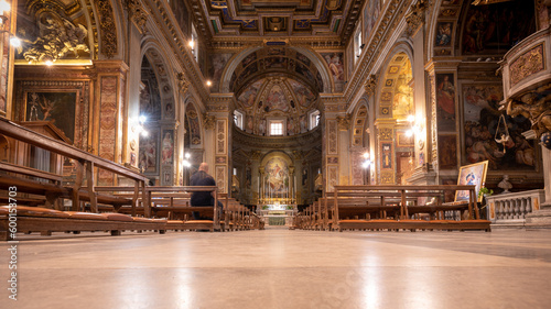 Interior view of a Church in Rome