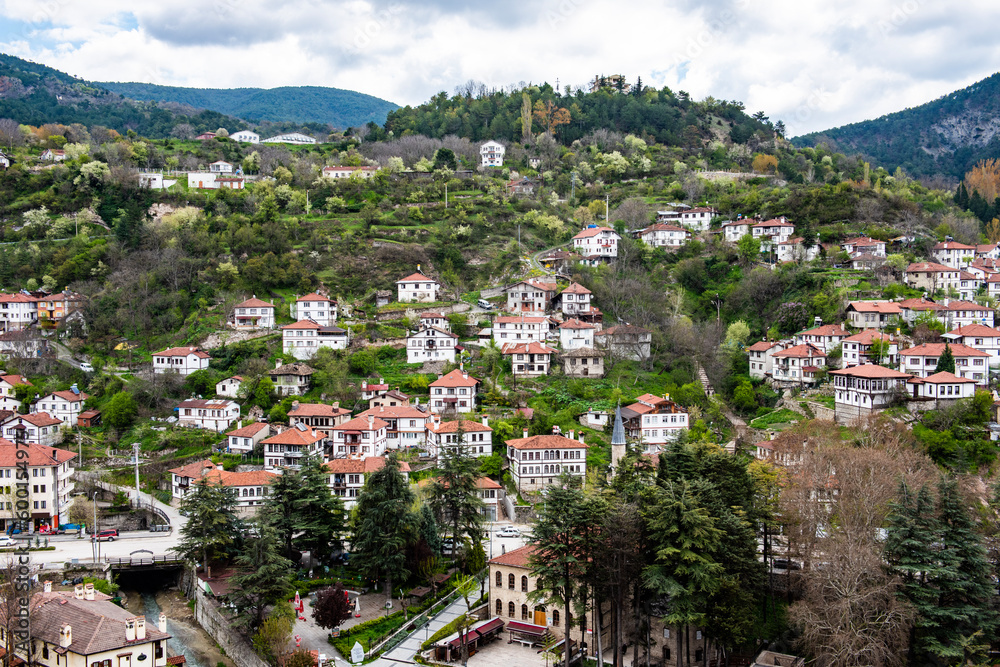 Goynuk District of Bolu, Turkey. Beautiful Goynuk view with historical houses.