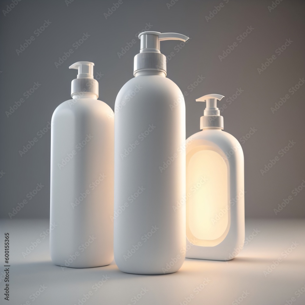 set of cosmetic bottles set of cosmetic bottles