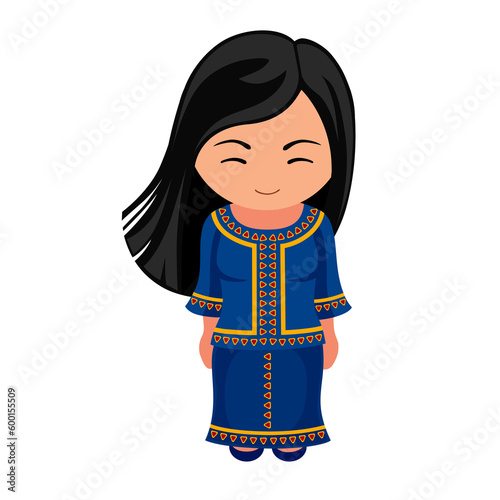 Photography Woman in Singapore national costume