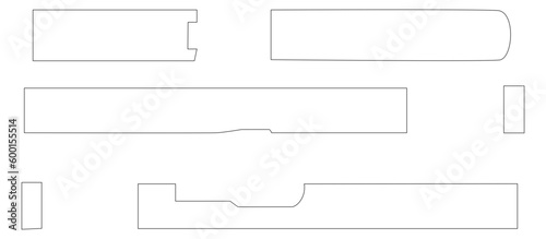  G 17 GEN 4 Hand Gun SVG blank template outline or line art file for cnc laser cutting, wood, metal engraving, Cricut file, cnc router file, vinyl cutting, digital cutting machine file