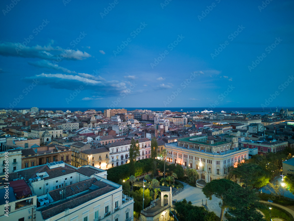 Obraz premium view of misato in italy at night