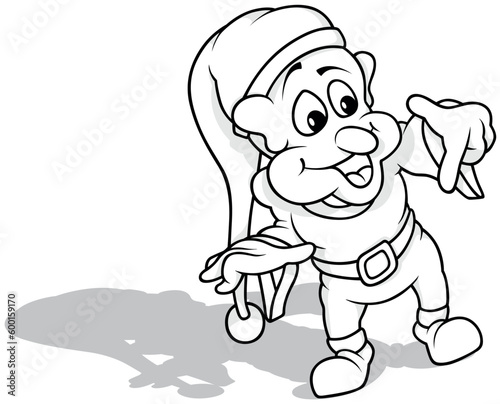 Drawing of a Leprechaun Gesturing with his Hands