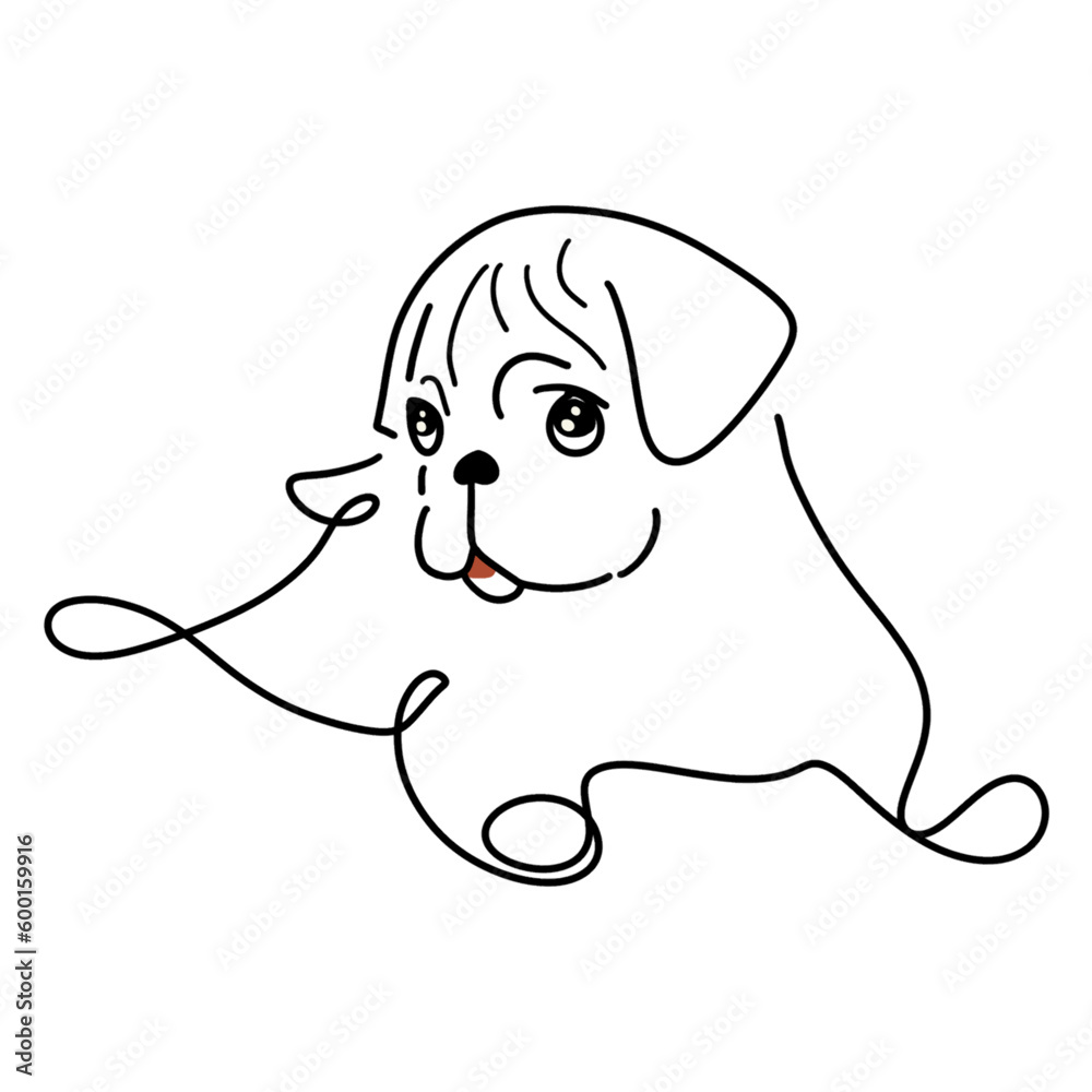 Hand drawing dog. Illustration dog. Drawing of dog on white backgroung for component of design. Hand drawing dog. Illustration dog. Drawing of dog on white backgroung for component of design.