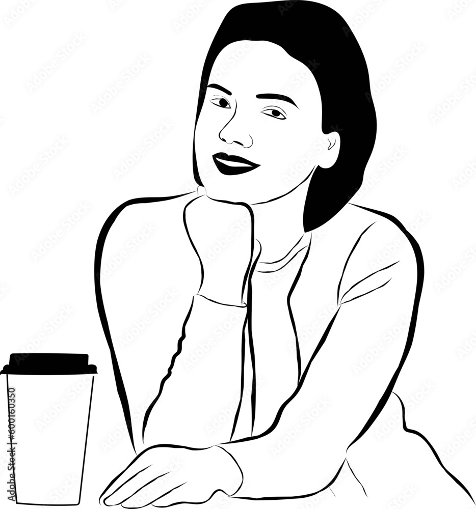 Woman Drinking Coffee Woman Drinking Coffee