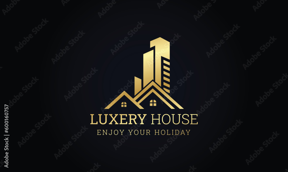 Black Gold Real Estate Logo. Construction Architecture Building Logo Design Template Element
Black Gold Real Estate Logo. Construction Architecture Building Logo Design Template Element