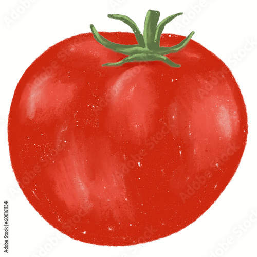Draw crayon tomato